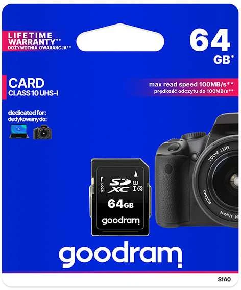 Atminties kortelė GOODRAM SDHC 64GB 10 klasės UHS