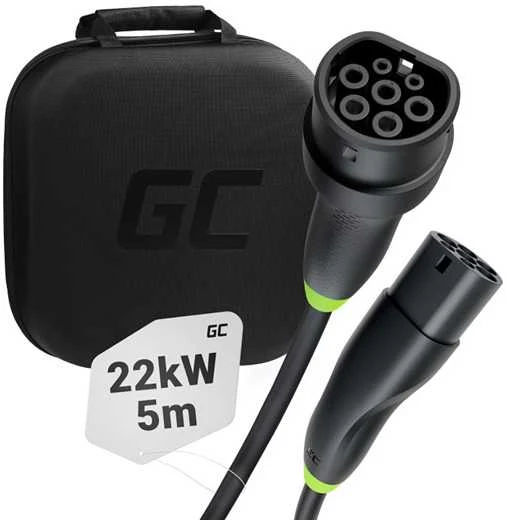 Green Cell Žalias Cell Kabelis Žalias Cell GC Type 2 22 kW 5 metrų, skirtas įkrauti elektromobilius