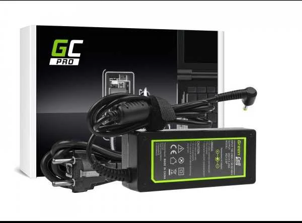 GREENCELL AD123P Žalias Cell PRO įkroviklis / kintamosios srovės adapteris, skirtas Lenovo 65W / 20V 3.25A / 4.0mm-1.7mm
