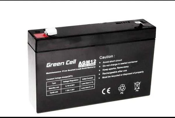 Green Cell Žalias Cell Žalias CELL Baterija AGM 6V 7AH
