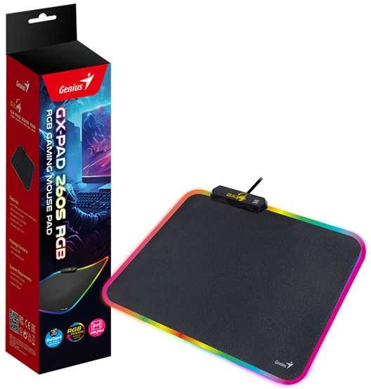 Kilimėlis Genius GX GAMING GX-kilimėlis 260S RGB 260x240 mm 3 mm Juodas (31250018400)