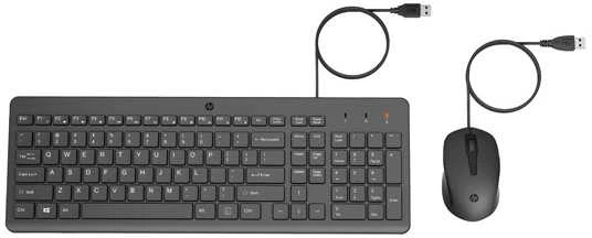 HP 150 USB su laidu Pelė Klaviatūra Combo - Juodas - US ENG