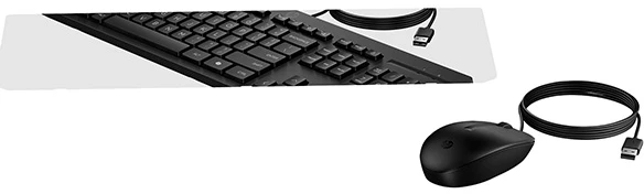 HP 225 G2 USB su laidu Pelė Klaviatūra Combo, Copilot Key, spill resistant - Juodas - US ENG