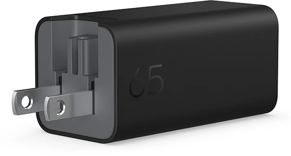 HP 65 W USB-C nešiojamojo kompiuterio GaN kintamosios srovės sieninis maitinimo adapteris ir nešiojamojo kompiuterio įkroviklis