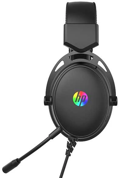 HP DHE-8005N žaidimų ausinės su šviečiančiu logotipu