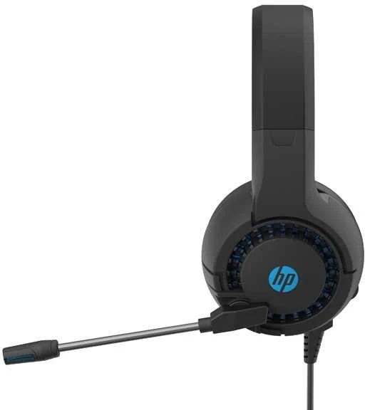 HP DHE-8011, ausinės su mikrofonu, garsumo valdymas, juoda, 2.0, podświetlona, 3.5 mm jack + USB
