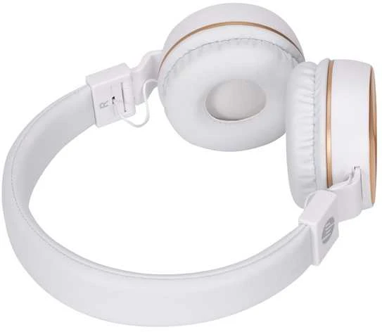 HP DHH-1206 Baltas ausinės su mikrofonu, przewodowa, balta ir-auksinė, klasyczna typ 3,5mm jack