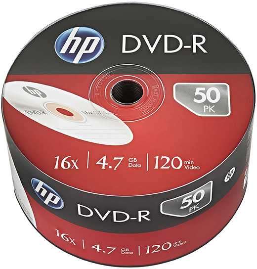 Hewlett Packard (HP) HP DVD-R 4,7 GB 16x50 vienetų (HP1650S-)