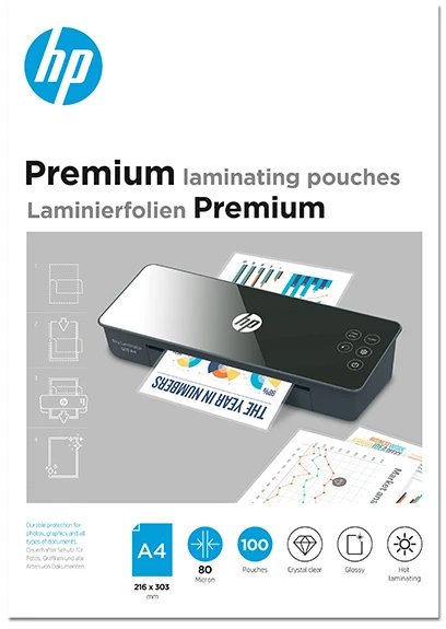 Laminavimo Plėvelė - HP Premium A4, 100 Vnt