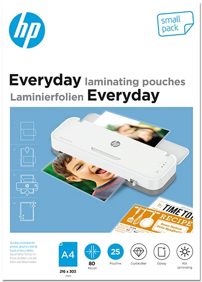 HP EVERYDAY laminavimo folija 25 vnt