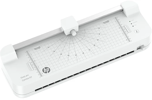 Hewlett Packard (HP) Laminatorius - HP ONELAM COMBO A3, 400 mm/min, integruotas pjaustytuvas, 15 maišelių, Balta