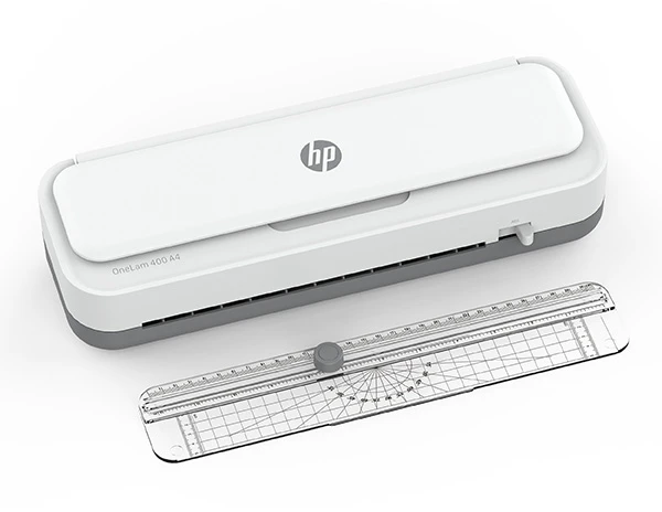 Hewlett Packard (HP) Laminatorius - HP ONELAM 400 A4 Karštas/Šaltas 400 mm/min su Pjovikliu ir Maišeliais