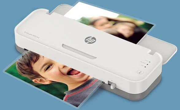 Hewlett Packard (HP) Laminatorius - HP ONELAM 400 A4 Karštas/Šaltas 400 mm/min su Pjovikliu ir Maišeliais