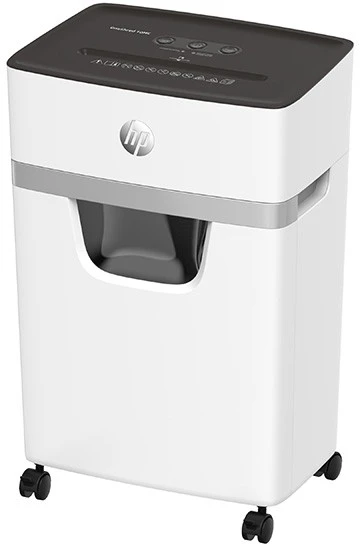 Popieriaus Smulkintuvas - HP Oneshred 10MC, Mikro Pjaustymas, P-5, 10 Kortelių, 20 L, Šviesiai Pilkas