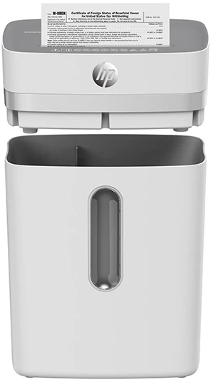 Popieriaus Smulkintuvas - HP Oneshred 12CC 23L Smulkinimas Itin Mažais Gabalėliais