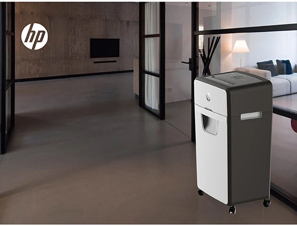 Hewlett Packard (HP) Popieriaus Smulkintuvas - HP ONESHRED 16MC, Mikro Pjaustymas, P-5, 30 L, Šviesiai Pilkas