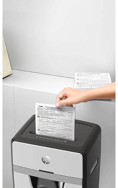 Hewlett Packard (HP) Popieriaus Smulkintuvas - HP ONESHRED 16MC, Mikro Pjaustymas, P-5, 30 L, Šviesiai Pilkas