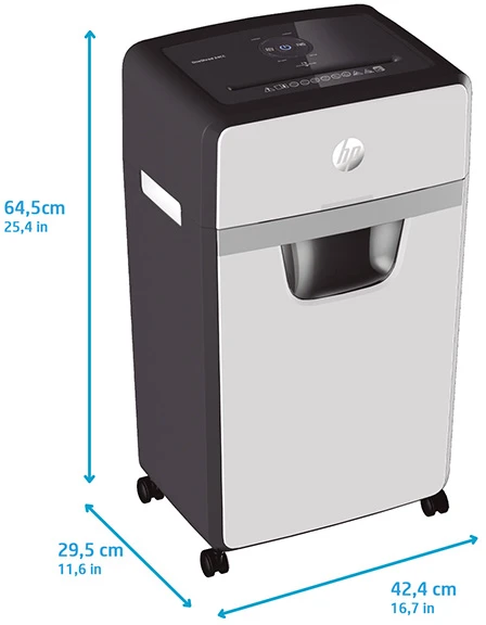 Hewlett Packard (HP) Popieriaus Smulkintuvas - HP ONESHRED 16MC, Mikro Pjaustymas, P-5, 30 L, Šviesiai Pilkas