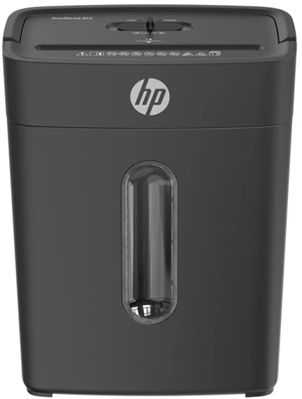 HP OneShred 6CC dokumentų naikiklis su talpos langeliu