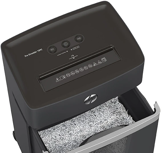 Popieriaus Smulkintuvas - HP Pro Smulkintuvas 10MC Mikro-Pjūvio P-5 10 Lapų Tamsiai Pilkas