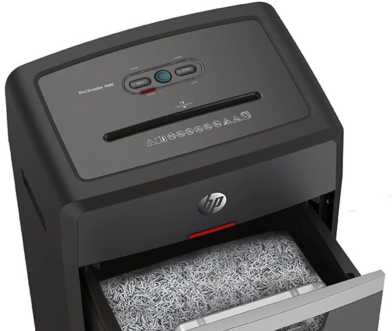Hewlett Packard (HP) Dokumentų Naikinimo Aparatas - HP Pro Shredder 16MC, Mikro Pjaustymas, P-5, 30 L, Tamsiai Pilkas