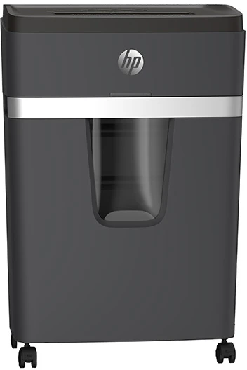 Hewlett Packard (HP) HP PRO SHREDDER 18CC dokumentų smulkintuvas, nupjautos lapų dalys, P-4, 18 kortelių, 25l, tamsiai pilkos spalvos