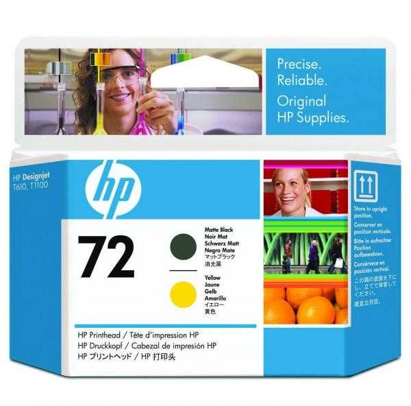 Hewlett Packard (HP) HP 72 Matte Juodas/Geltona Printhead, for HP Designjet T1100, T770