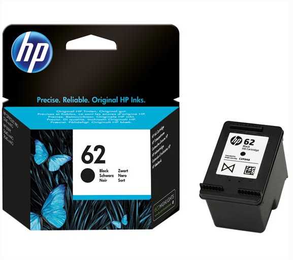 Hewlett Packard (HP) HP 62 Juodas originalus rašalo kasetė