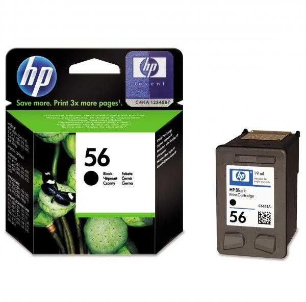 Hewlett Packard (HP) HP 56 Juodas rašalo kasetė, 450 puslapių, skirta HP DeskJet 450, 5652, 5150, 5850, 7150, Officejet 6110