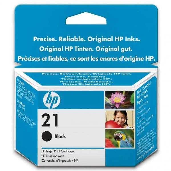 Hewlett Packard (HP) HP 21 originali rašalo kasetė, juoda, standartinės talpos, 5 ml, 190 puslapių, 1 pakuotė