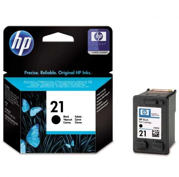 Hewlett Packard (HP) HP 21 originali rašalo kasetė, juoda, standartinės talpos, 5 ml, 190 puslapių, 1 pakuotė
