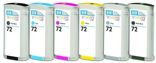 Hewlett Packard (HP) Hp 72 ink juodas matte Vivera 130ml DesignJet T1100 T610 T620 T770 T1200