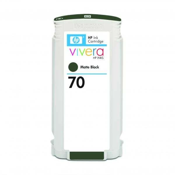 Hewlett Packard (HP) HP 70 Matte Juodas rašalo kasetė su Vivera Ink, 130ml, skirta HP DesignJet Z3100, Z2100