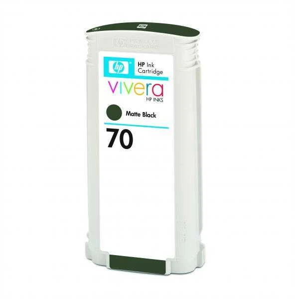 Hewlett Packard (HP) HP 70 Matte Juodas rašalo kasetė su Vivera Ink, 130ml, skirta HP DesignJet Z3100, Z2100