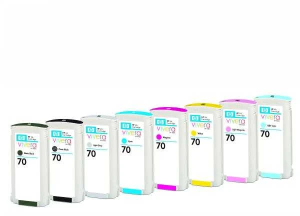 Hewlett Packard (HP) HP no.70 Ink Cart. Light Pilkas su Vivera rašalu (130ml)