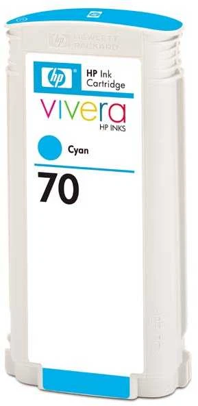 Hewlett Packard (HP) HP Nr.70 Rašalo krepšelis. Žydra spalva su Vivera rašalu (130 ml)