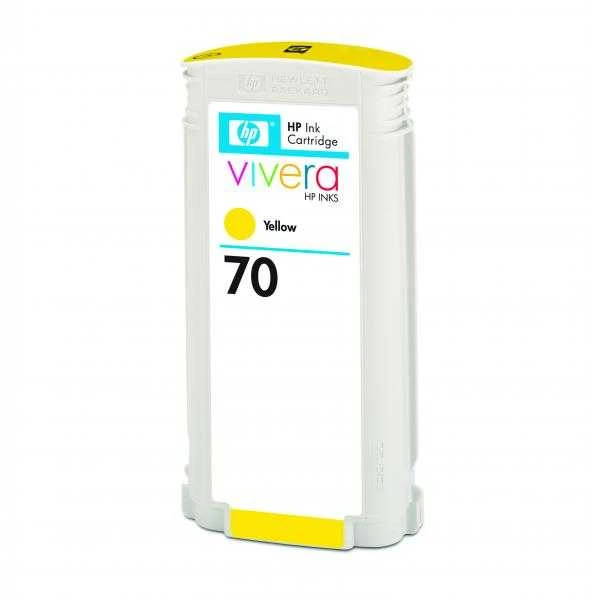 Hewlett Packard (HP) HP Nr.70 Rašalo krepšelis. Geltona su Vivera rašalu (130 ml)