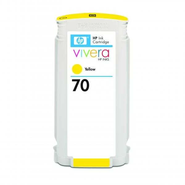 Hewlett Packard (HP) HP Nr.70 Rašalo krepšelis. Geltona su Vivera rašalu (130 ml)