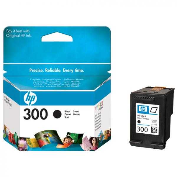 Hewlett Packard (HP) HP 300 Juodas rašalo kasetė su Vivera rašalu, 200 puslapių, skirta HP DeskJet D2560, F4280, F4500
