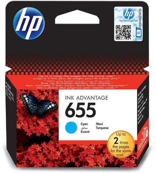 Hewlett Packard (HP) HP No.655 (CZ110AE), žydra kasetė