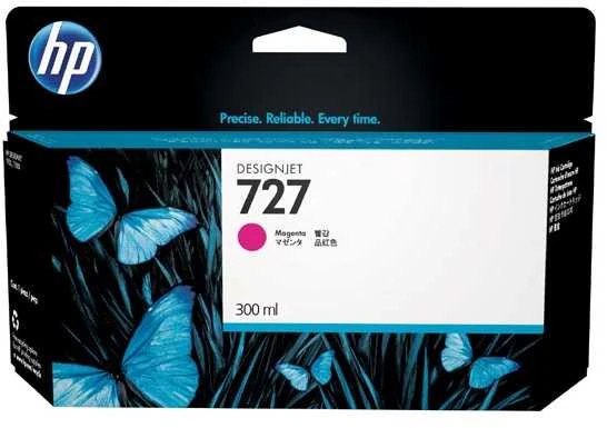 Hewlett Packard (HP) HP 727 300 ml rašalo kasetė, purpurinė