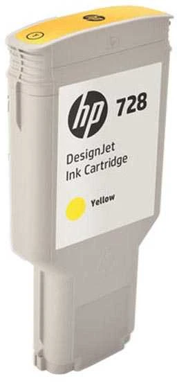 Hewlett Packard (HP) HP 728 300-ml Geltona Ink Cartridge