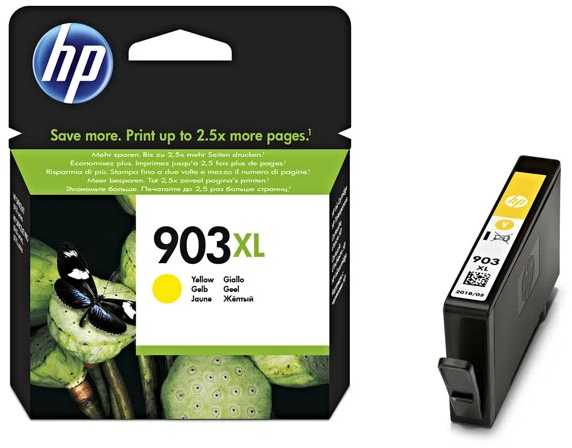 HP originalus rašalas / kasetė T6M11AE, HP 903XL, geltona, 825s, 9,5 ml, didelės talpos