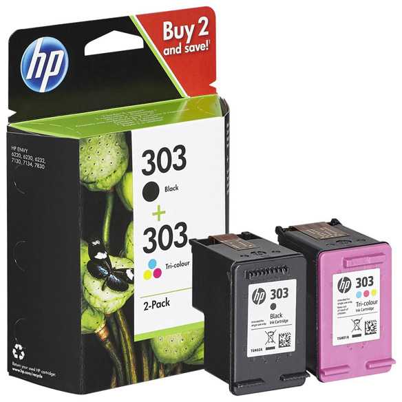 HP 303 juoda + spalva 3YM92AE