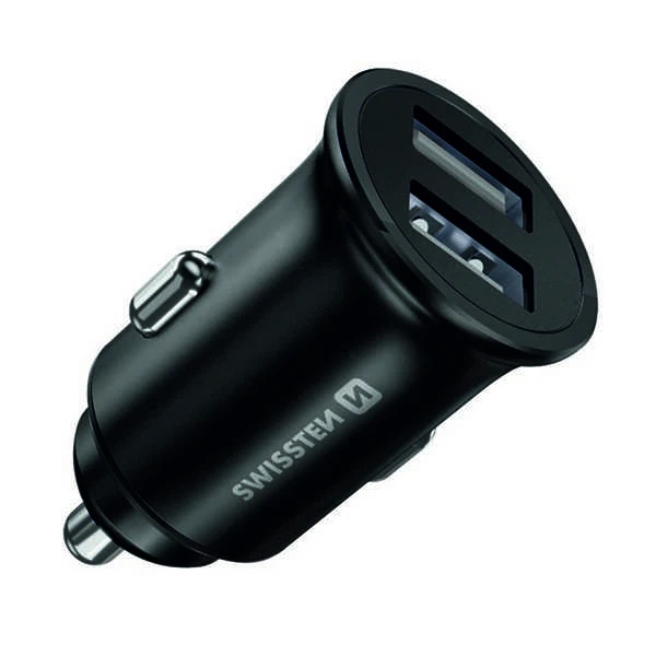 Swissten Metal Premium automobilinis įkroviklis 2 x USB / 4.8A