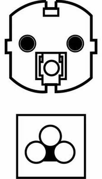 230 V nešiojamojo kompiuterio maitinimo laidas, CEE7 (lizdas) - C5, 2 m, VDE sertifikuotas, juodas, su logotipu, lizdinė pakuotė, C5 antgalis, EOL