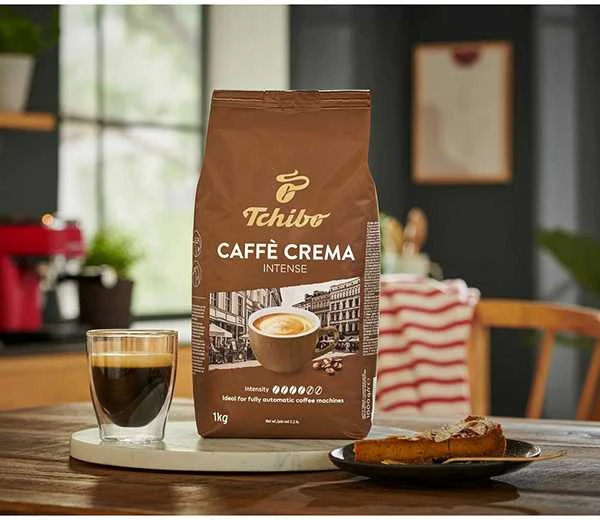 Kavos pupelės Tchibo Cafe Crema Intense 1kg