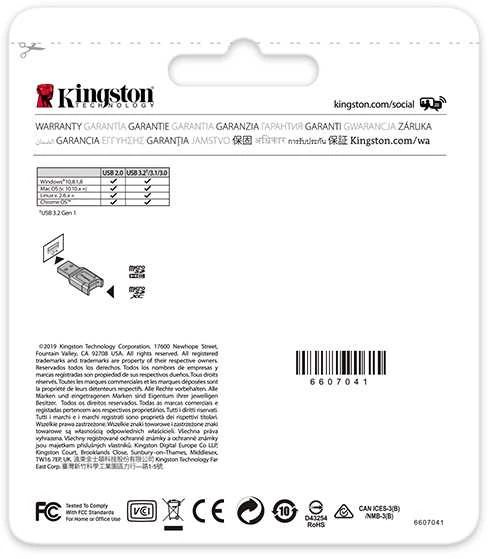 KINGSTON MobileLite Plus USB 3.1 Micro SDHC/SDXC UHS-II kortelių skaitytuvas