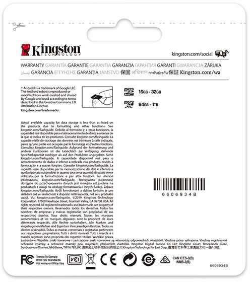 Atminties kortelė Kingston Canvas Select Plus MicroSDXC, 64 GB