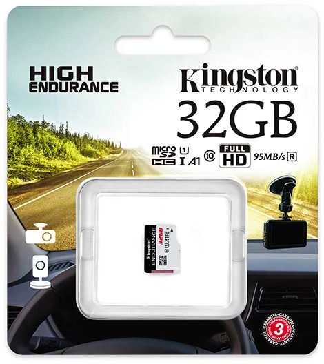 Atminties kortelė Tik Kingston 32GB Micro SDHC Endurance 95R/30W C10 A1 UHS-I kortelė